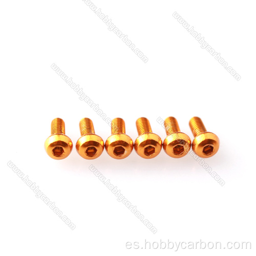 Tornillos de cabeza hexagonal redonda de aluminio anodizado M3 7075